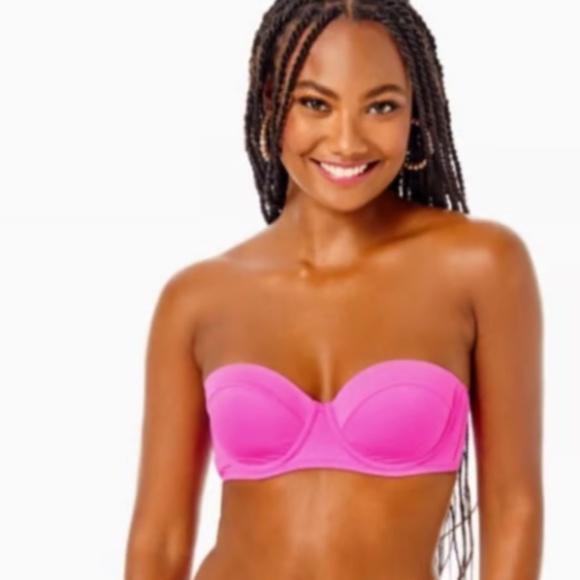 NWOT LILLY PULITZER LEVEN SWIM BRA TOP PROSSECCO PINK SIZE 10 - Picture 4 of 10